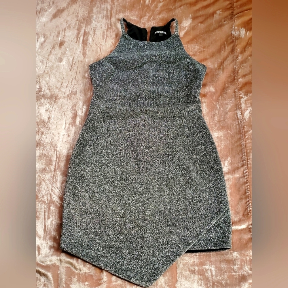 Express silver mini dress 2